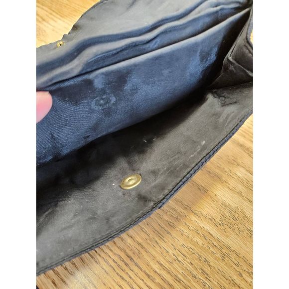 Vintage Black Woven Envelope Clutch - Picture 7 of 11